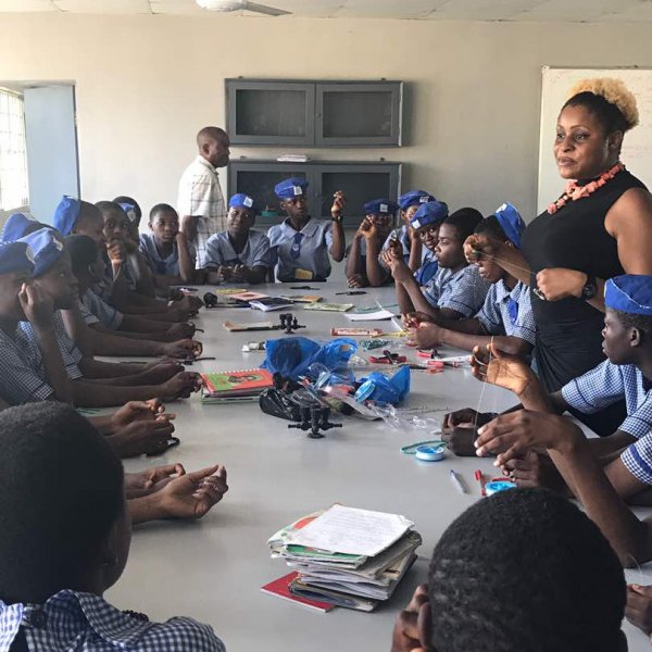Skill acquisition day with girls of Aunty Ayo School